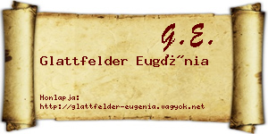 Glattfelder Eugénia névjegykártya